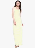SbuyS Yellow Colored Printed Maxi Dress