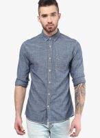 Selected Blue Slim Fit Casual Shirt