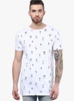 Selected White Printed Round Neck T-Shirts