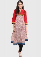 Shree Red Embroidered Kurta