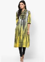 Shree Yellow Embroidered Kurtis