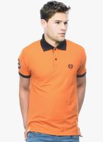 Sobre Estilo Orange Solid Polo T-Shirt