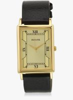 Sonata 77003Yl01a Black/Golden Analog Watch