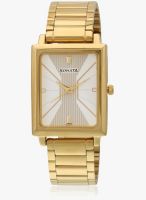 Sonata Ng7078ym10 Golden/Silver Analog Watch