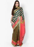 Soup Green Printed Saree