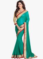 Sourbh Sarees Green Embroidered Saree