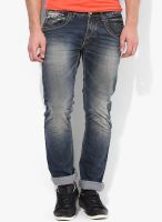 Spykar Blue Low Rise Narrow Fit Jeans