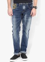 Spykar Blue Mid Rise Narrow Fit Jeans