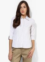 Style Quotient Purple Striped Shirt