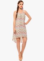 Sugar Her Multicoloured Printed Asymmetric Dress