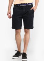 Superdry Navy Blue Solid Shorts