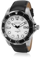 Swiss Eagle Swiss made Dive SE-9018-01 Black/White Analog Watch