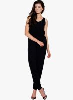 The gud look Black Solid Jumpsuit