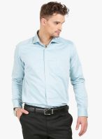 Thisrupt Blue Solid Slim Fit Formal Shirt
