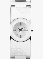 Titan Purple 9818SM01 Silver/White Analog Watch