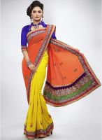 Touch Trends Orange Sarees