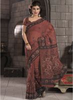 Triveni Sarees Brown Printed Saree