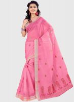 Triveni Sarees Pink Printed Saree