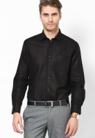 Turtle Men's Solid Formal Black Shirt