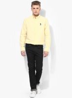 U.S. Polo Assn. Yellow Solid Regular Fit Casual Shirt