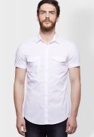 United Colors of Benetton White Regular Fit Casual Shirt