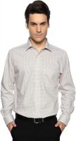 Van Heusen Men's Checkered Formal White Shirt