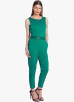 Vero Moda Marquee By Kangana Ranaut Green Embroidered Jumpsuit