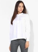 Vero Moda White Solid Shirt