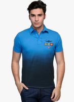 WYM Blue Solid Polo T-Shirt