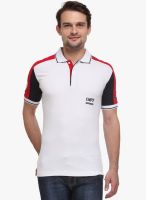 WYM White Solid Polo T-Shirt
