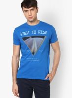 Wrangler Blue Round Neck T-Shirt