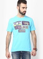 Wrangler Blue Round Neck T-Shirt