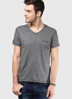 Wrangler Dark Grey V Neck T-Shirt