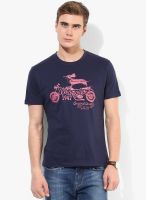 Wrangler Navy Blue Round Neck T-Shirt