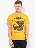 Wrangler Yellow Round Neck T-Shirt