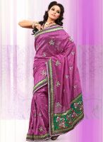 Xclusive Chhabra Pink Embroidered Saree