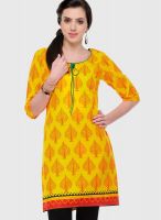 Yepme Yellow Printed Kurtis