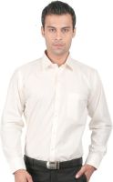 Zido Men's Solid Formal Beige Shirt