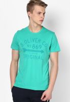 s.Oliver Green Round Neck T-Shirt