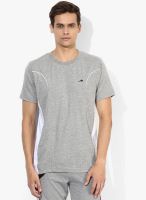 2GO ACTIVE GEAR USA Grey Melange Solid Round Neck T-Shirt