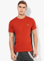 2GO ACTIVE GEAR USA Orange Round Neck T-Shirt