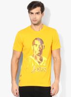 Adidas Kobe Bryant Lakers Gfx Player Yellow Round Neck T-Shirt