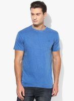Afylish Blue Printed Round Neck T-Shirt