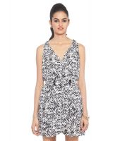 Anonymous Co. Gray Polyester A Line Dress