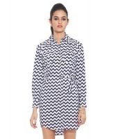 Anonymous Co. Navy Polyester A Line Dress