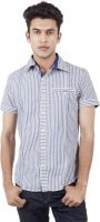 Blacksoul Men's Striped Casual Yellow Shirt