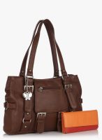 Butterflies Brown Handbag