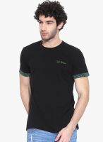 Cult Fiction Black Solid Round Neck T-Shirt