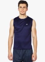 Difference of Opinion Navy Blue Solid Round Neck T-Shirt