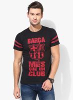 FC Barcelona Black Round Neck T-Shirt